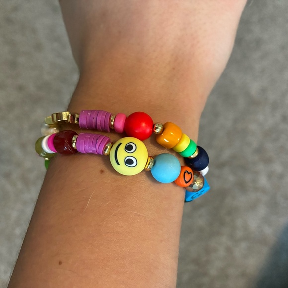 Stretchy Preppy Colorful Bracelets, Pack of 2 - Picture 3 of 3